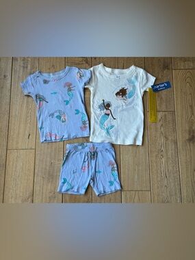 NEW Carter's 3-Piece Mermaid Snug Fit Cotton Pajamas size 18 Months